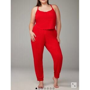 Savage X Fenty by Rihanna Midnight Cruise Sleep Set Size 1X Color Goji Berry Red